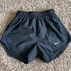 womens black nike track shorts